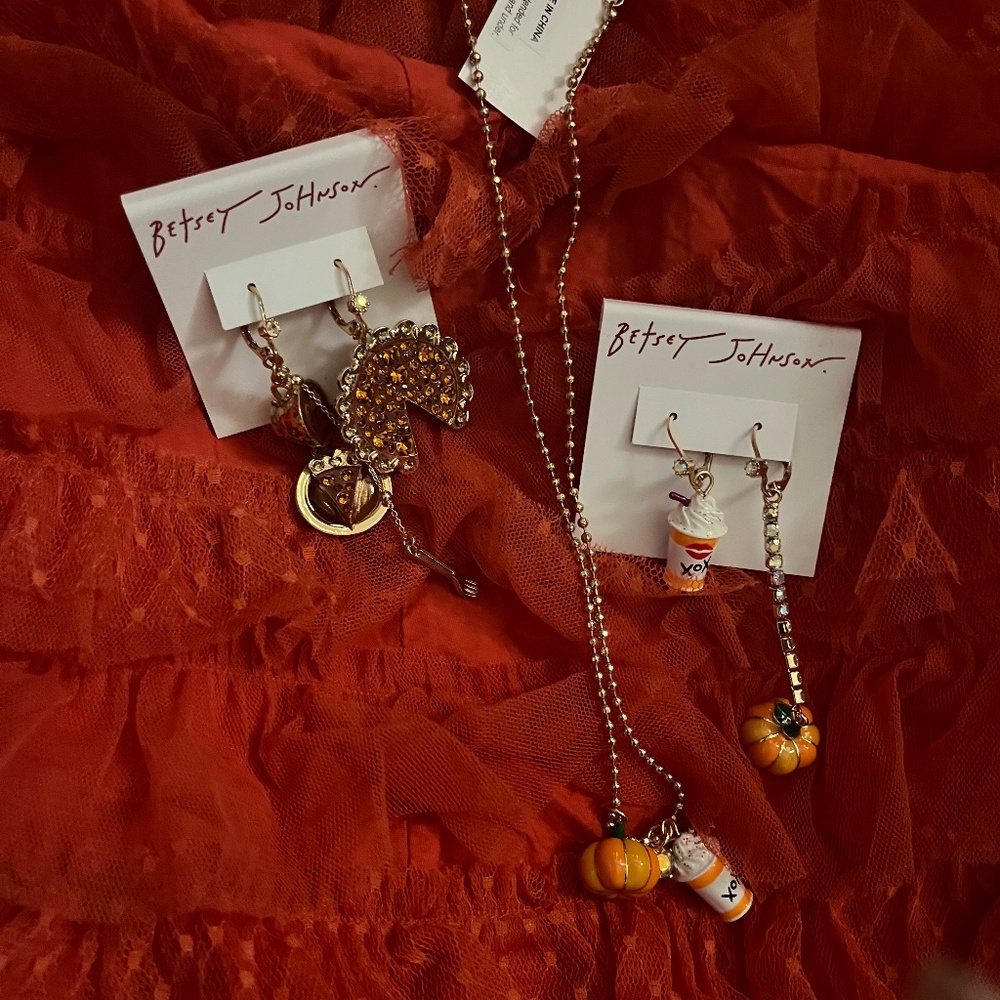 Betsey Johnson Pumpkin Pie Pumpkin Spice Lot